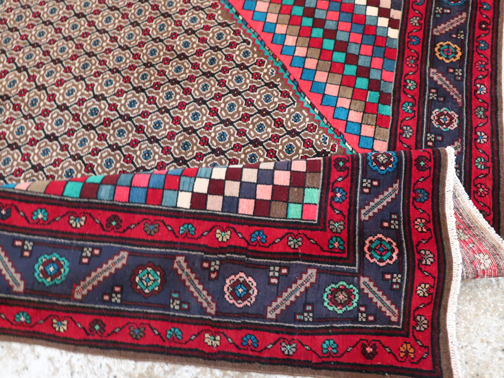 Vintage Persian Hamadan Accent Carpet, No.29449 - Gss