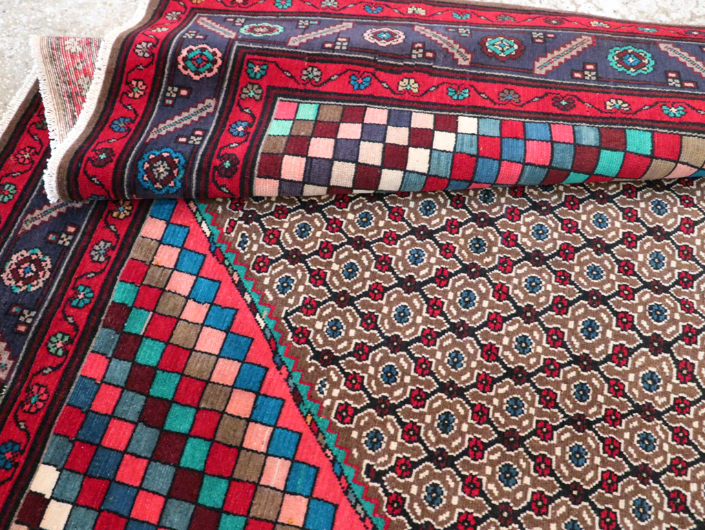 Vintage Persian Hamadan Accent Carpet, No.29449 - Gss