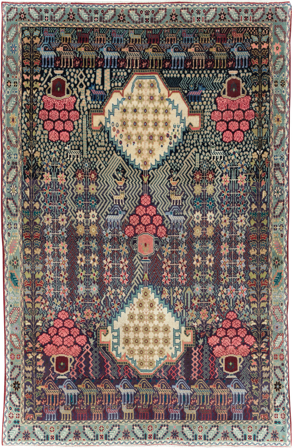 Vintage Persian Kurd Accent Rug, No.29457 - Gss
