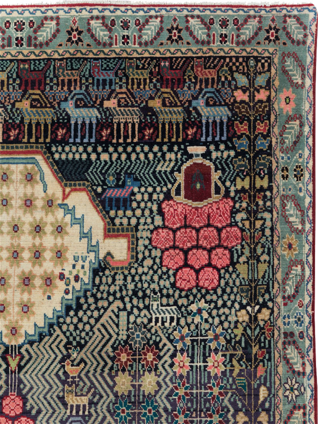 Vintage Persian Kurd Accent Rug, No.29457 - Gss