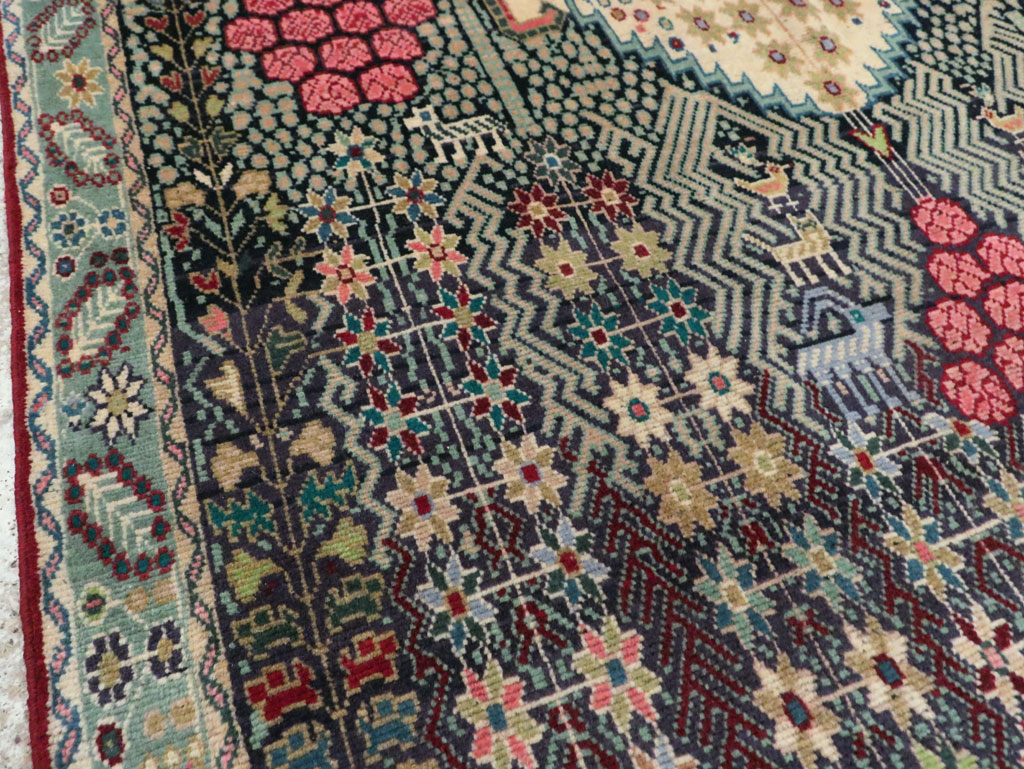 Vintage Persian Kurd Accent Rug, No.29457 - Gss