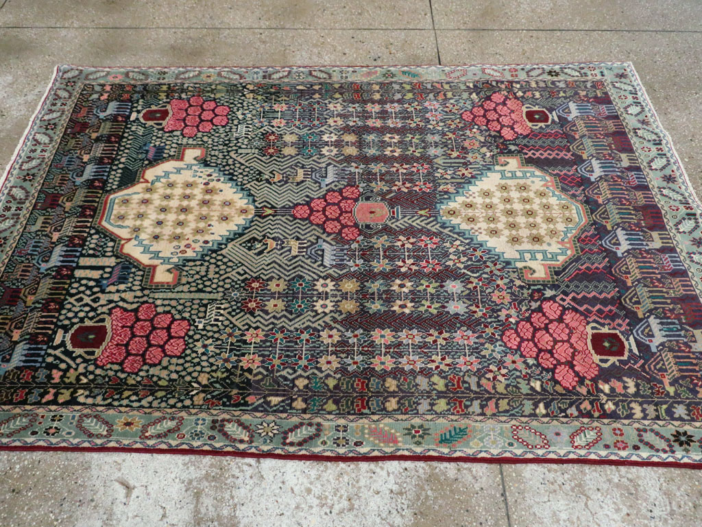 Vintage Persian Kurd Accent Rug, No.29457 - Gss