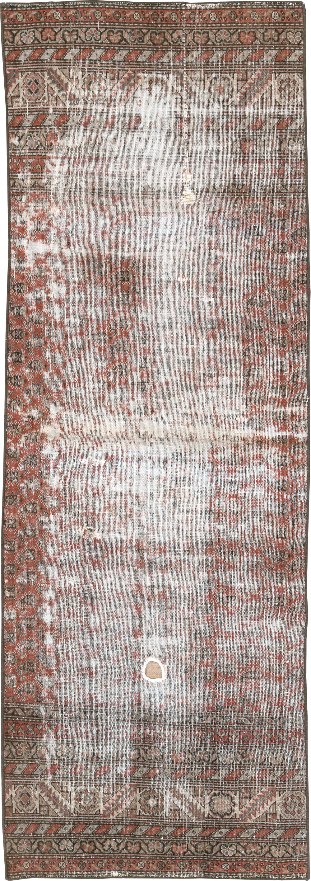 Antique Distressed Persian Malayer Rug, No.29462 - Gss