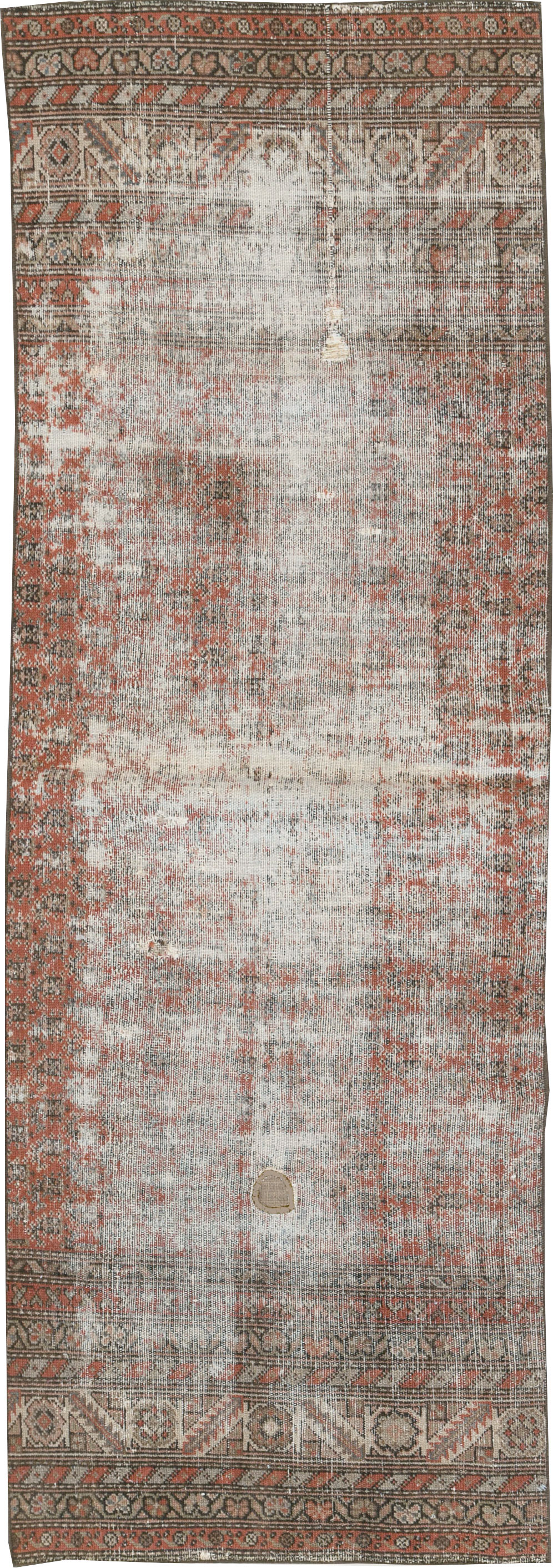 Antique Distressed Persian Malayer Rug, No.29462 - Gss