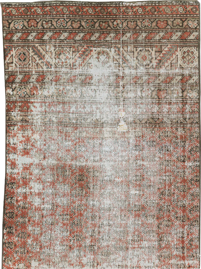 Antique Distressed Persian Malayer Rug, No.29462 - Gss