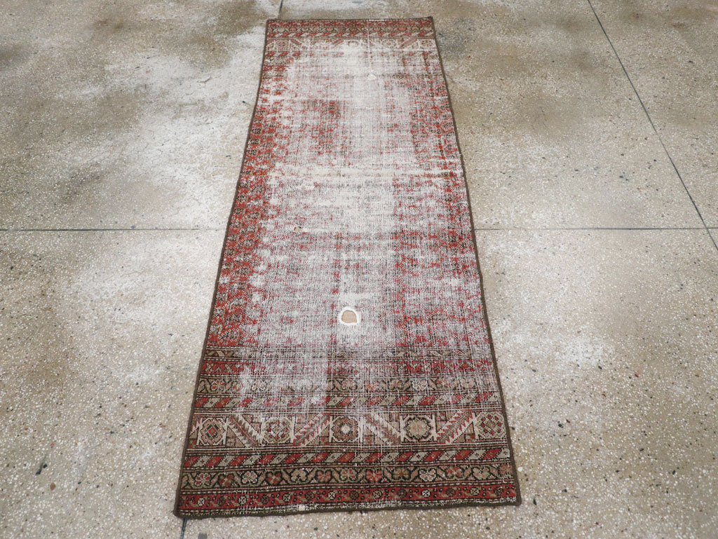 Antique Distressed Persian Malayer Rug, No.29462 - Gss