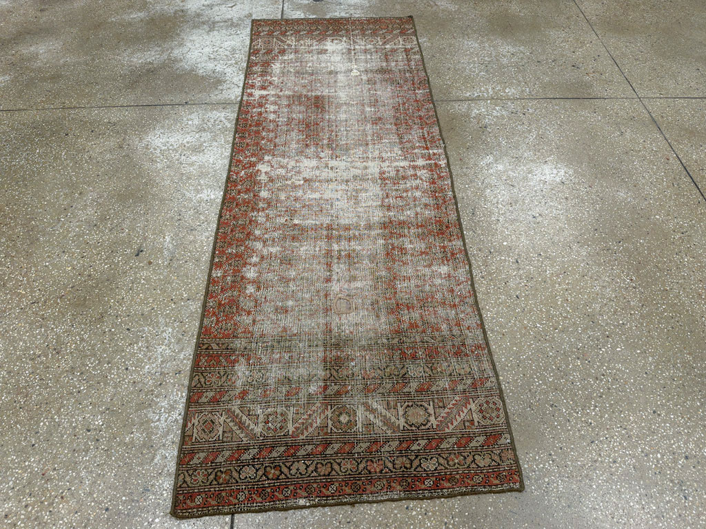Antique Distressed Persian Malayer Rug, No.29462 - Gss