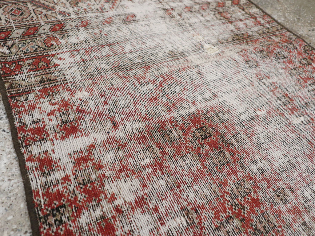 Antique Distressed Persian Malayer Rug, No.29462 - Gss