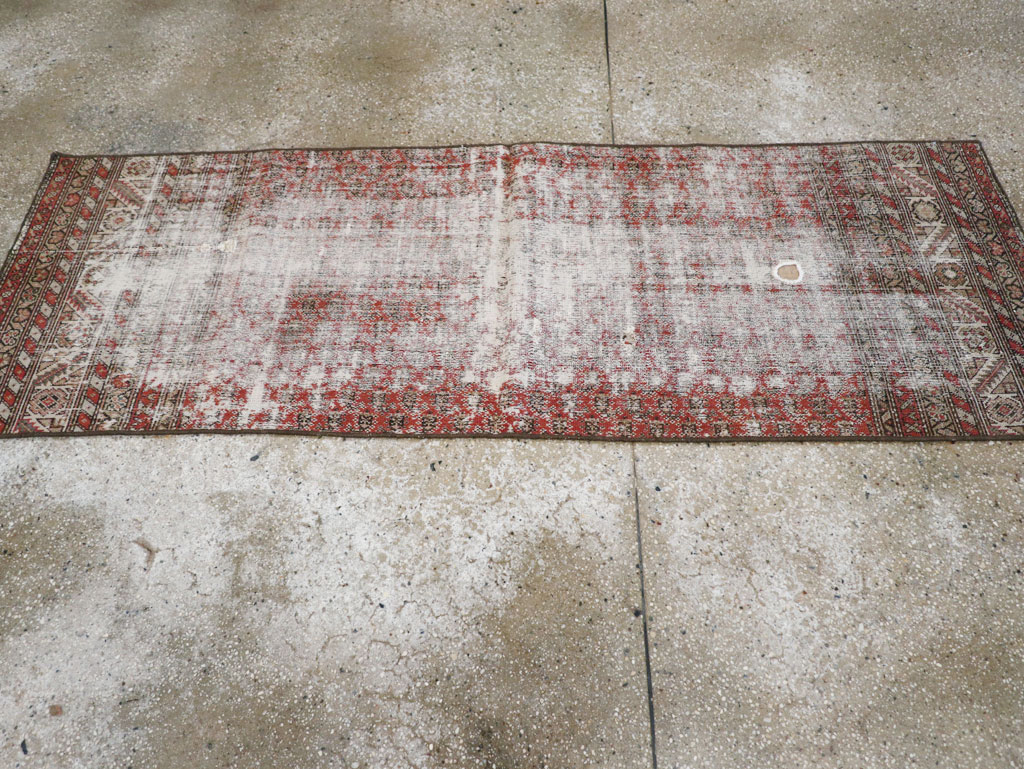 Antique Distressed Persian Malayer Rug, No.29462 - Gss
