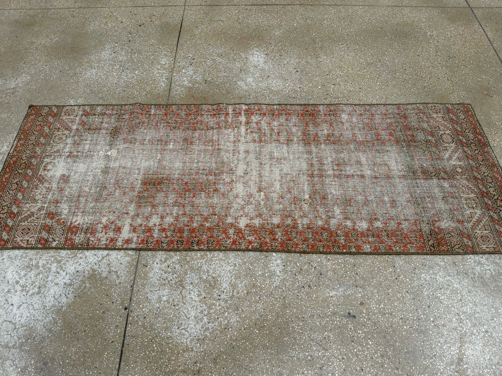 Antique Distressed Persian Malayer Rug, No.29462 - Gss