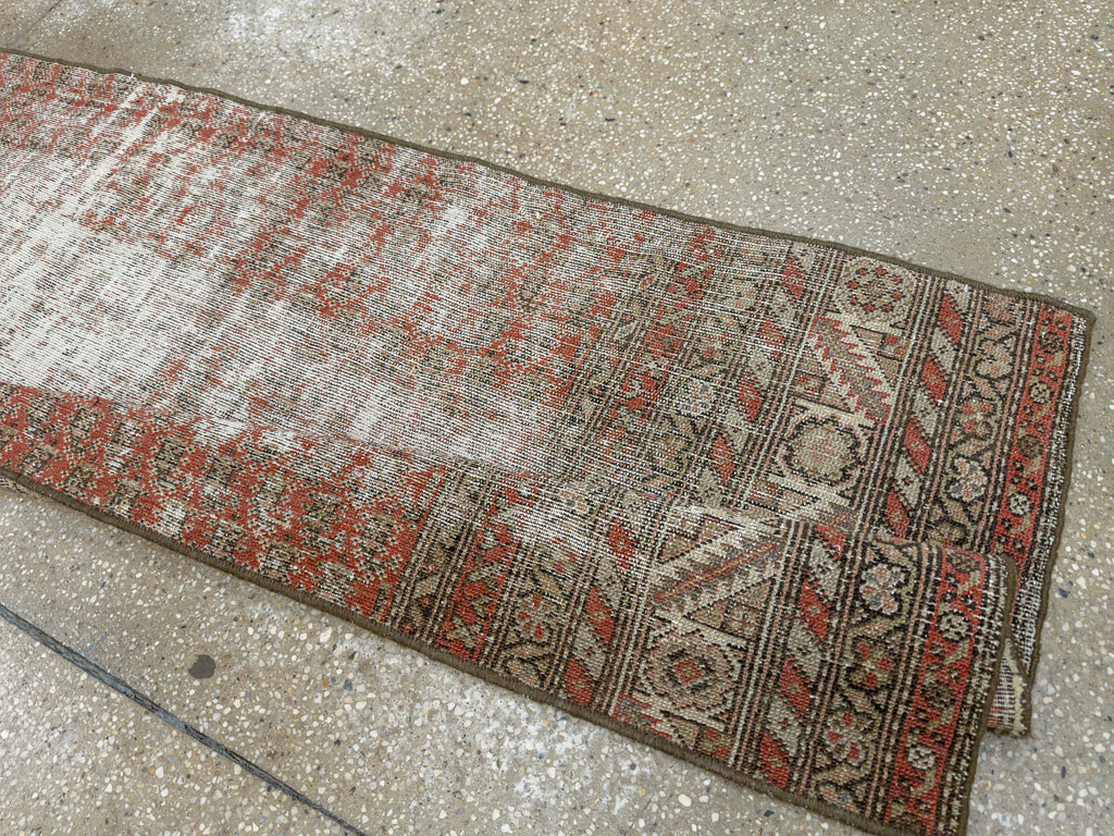 Antique Distressed Persian Malayer Rug, No.29462 - Gss