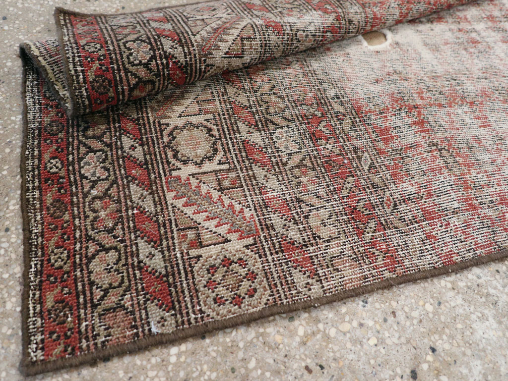 Antique Distressed Persian Malayer Rug, No.29462 - Gss