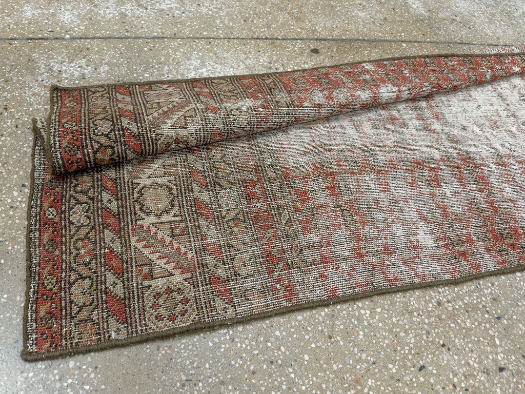 Antique Distressed Persian Malayer Rug, No.29462 - Gss