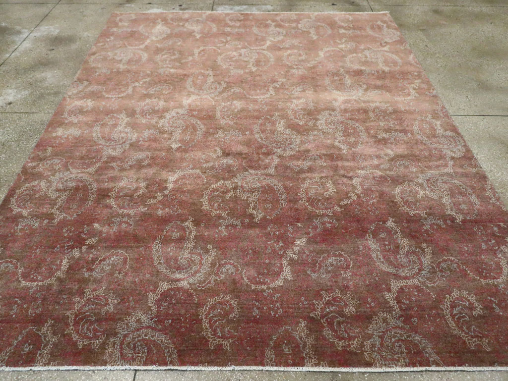 Vintage Persian Mashad Carpet, No.29464 - Gss