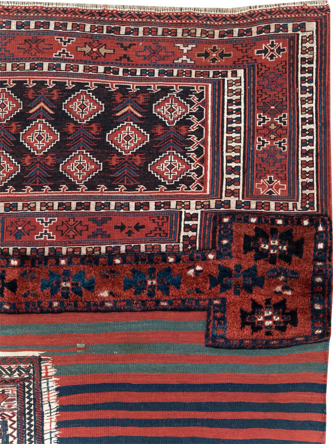 Vintage Persian Chaharmahal Bakhtiari Tacheh Flatweave Kilim , No.29473 - Gss