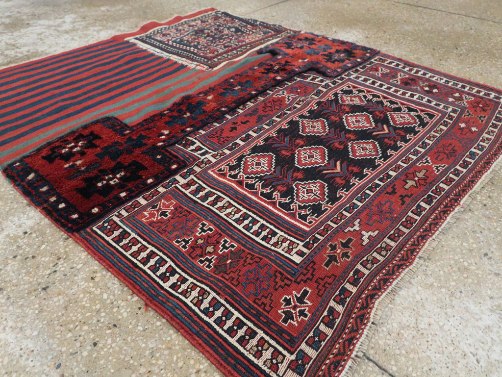 Vintage Persian Chaharmahal Bakhtiari Tacheh Flatweave Kilim , No.29473 - Gss