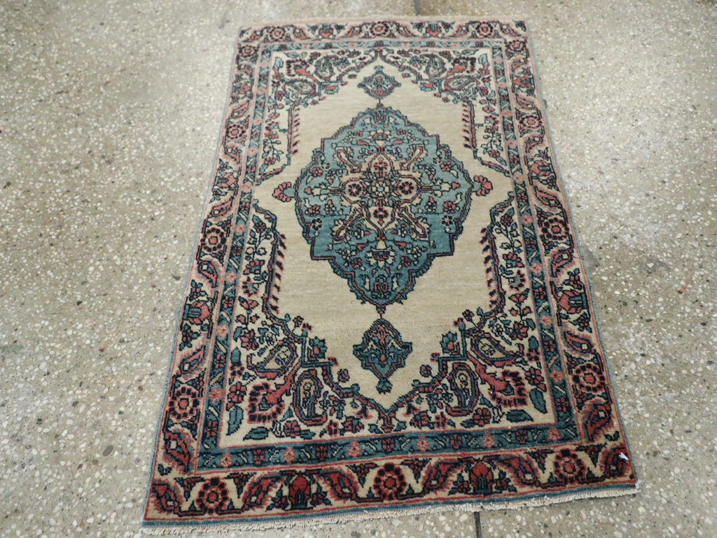 Antique Persian Tabriz Hagi Jalili Throw Rug, No.29482 - Gss