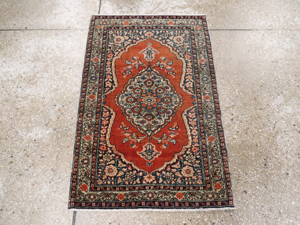 Antique Persian Tabriz Haji Jalili Throw Rug, No.29492 - Gss