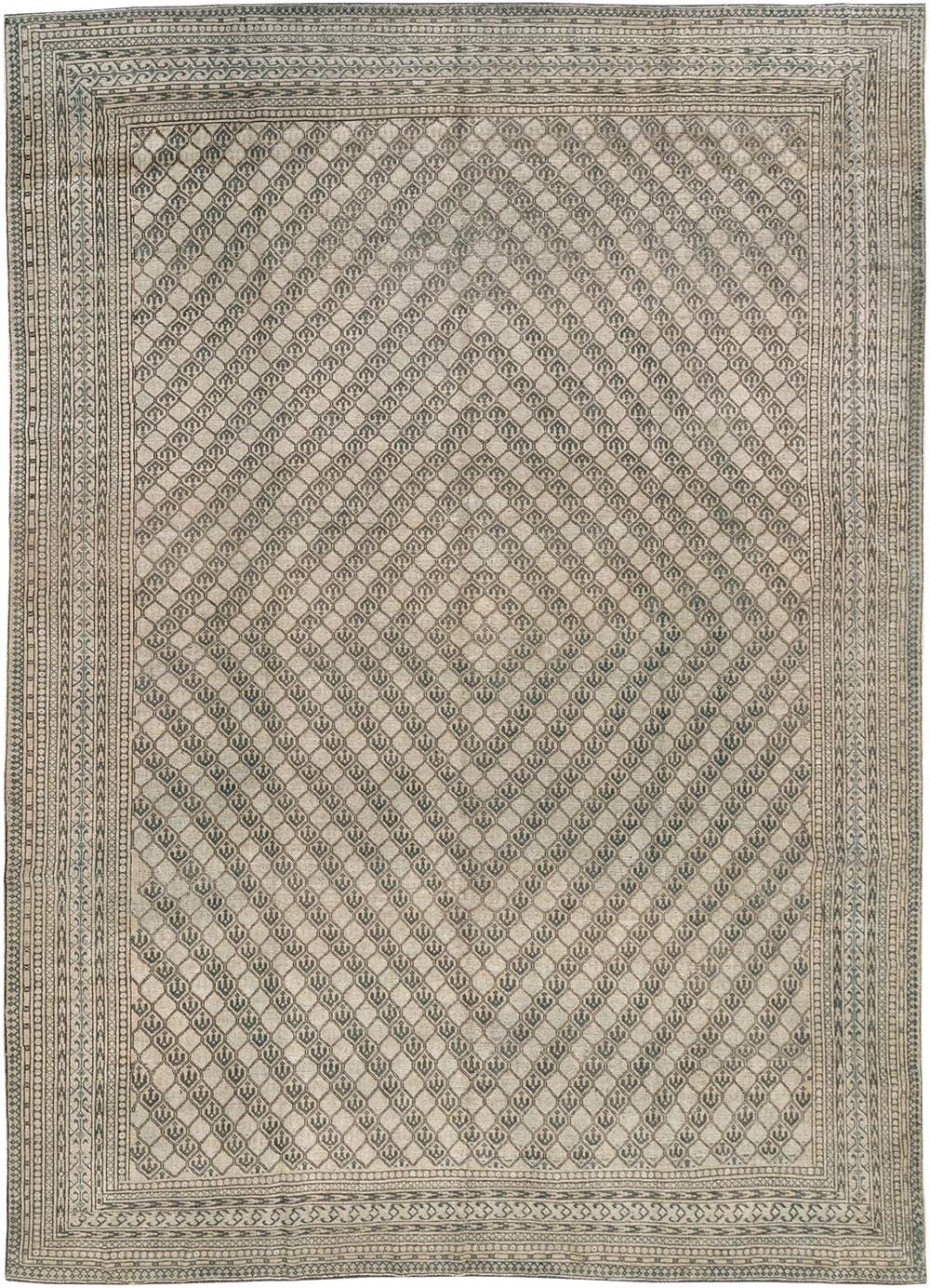 Vintage Central Asia Turkoman Room Size Carpet, No.29493 - Gss