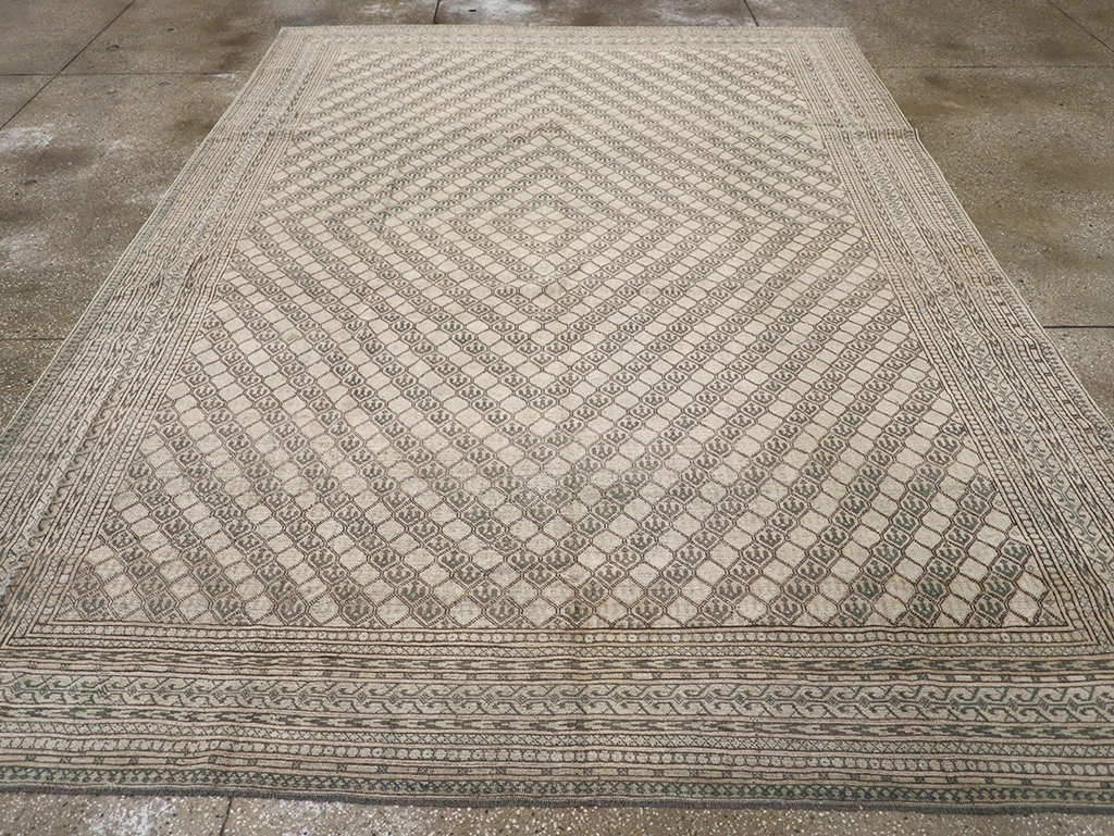 Vintage Central Asia Turkoman Room Size Carpet, No.29493 - Gss