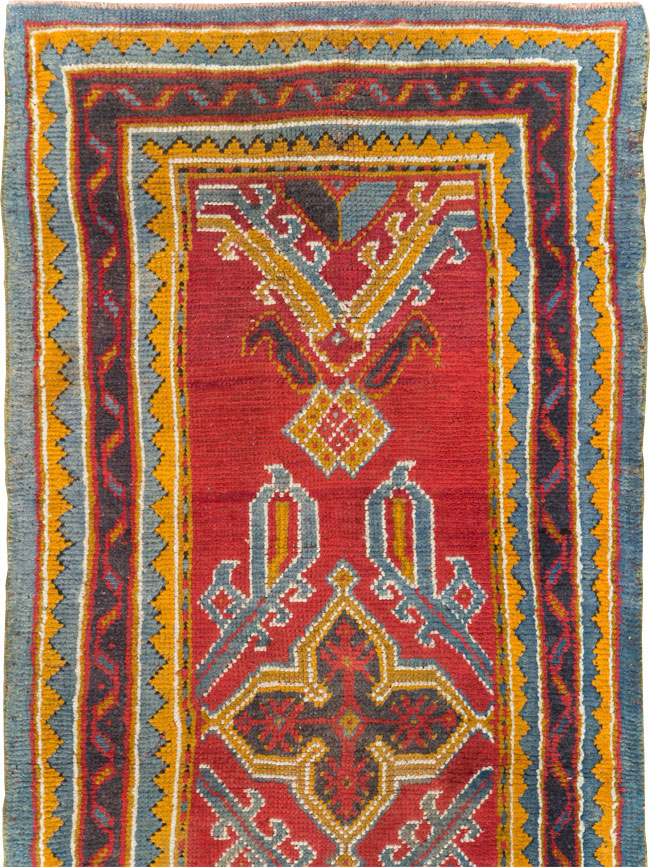 Antique Turkish Oushak Runner, No.29494 - Gss