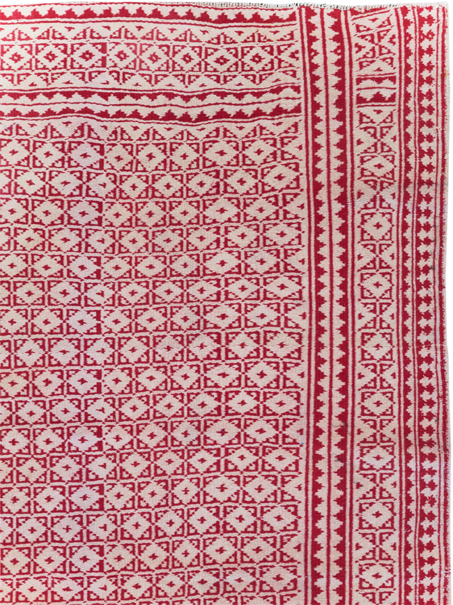 Vintage Persian Flatweave Kilim Room Size Carpet, No.29502 - Gss