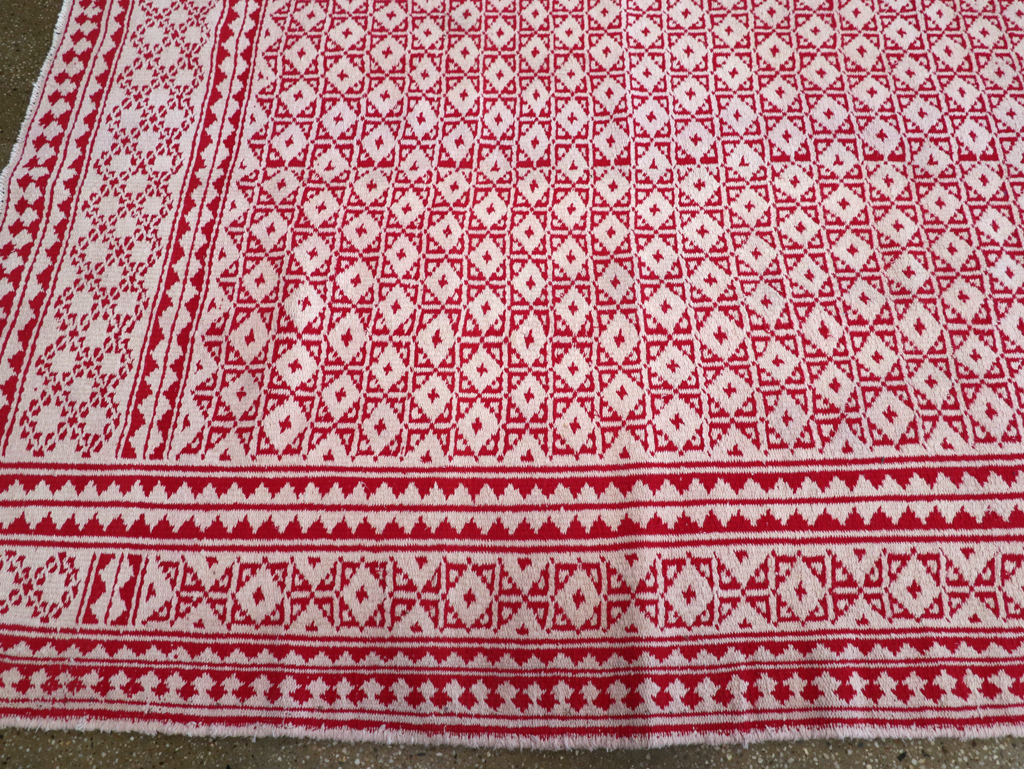 Vintage Persian Flatweave Kilim Room Size Carpet, No.29502 - Gss