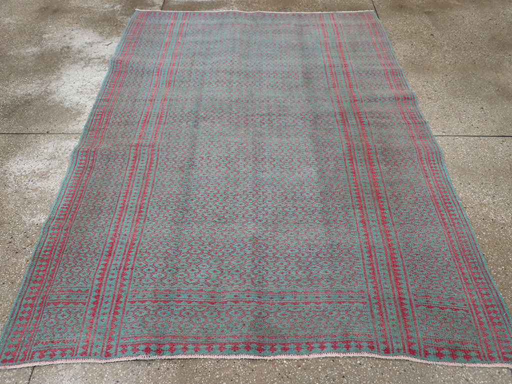 Vintage Persian Flatweave Kilim Accent Rug, No.29504 - Gss
