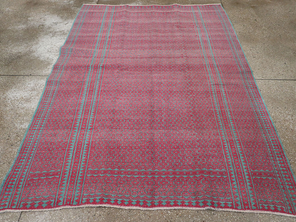 Vintage Persian Flatweave Kilim Accent Rug, No.29504 - Gss
