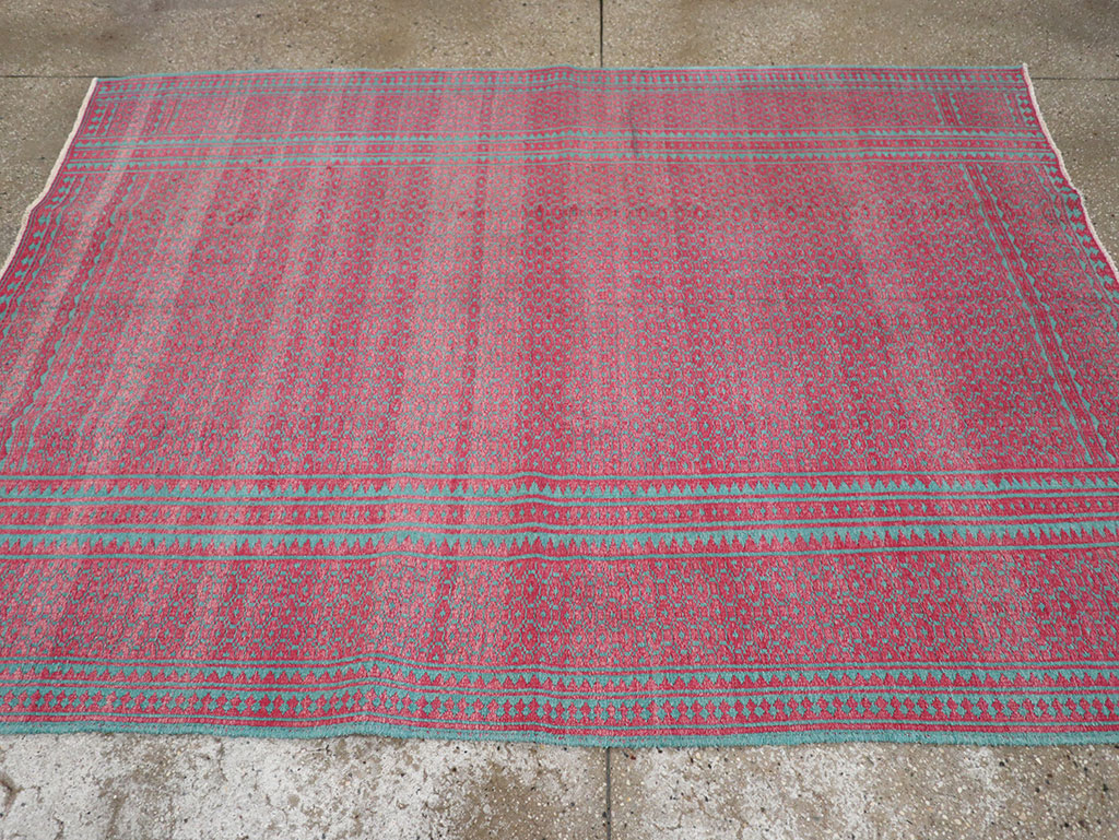 Vintage Persian Flatweave Kilim Accent Rug, No.29504 - Gss