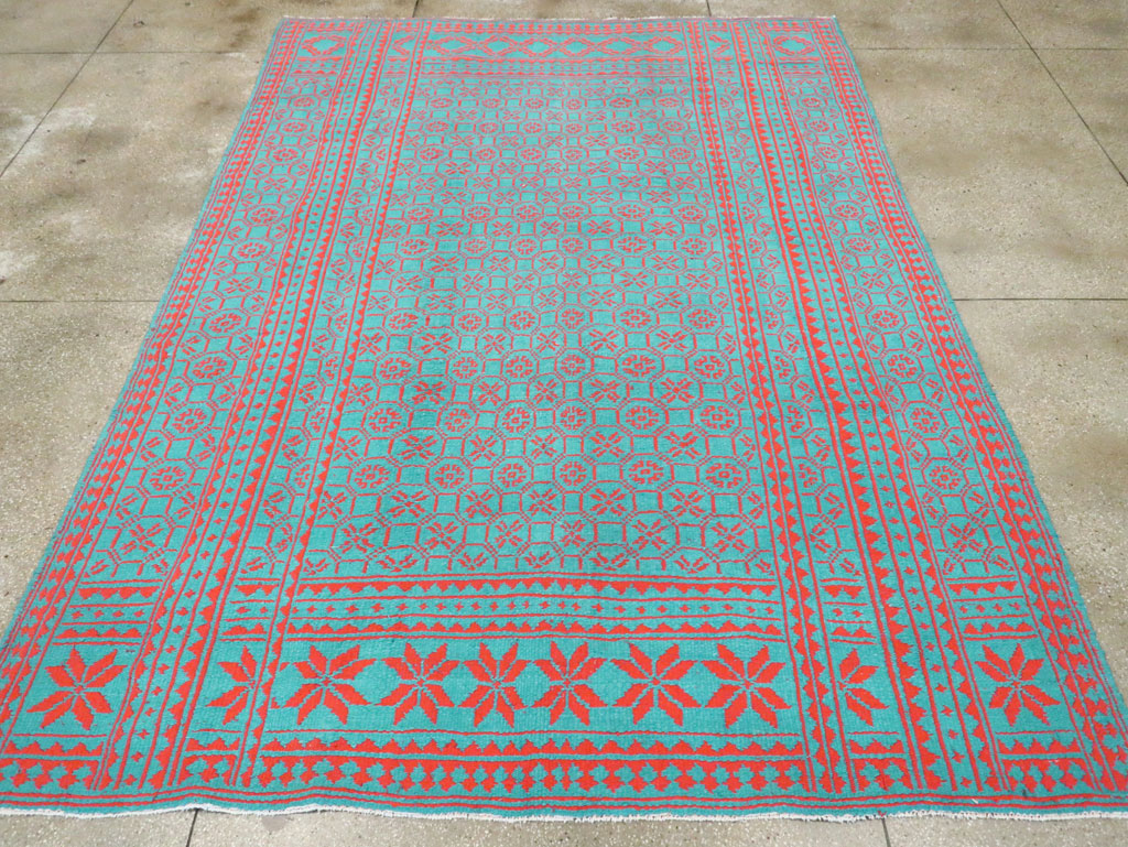 Vintage Persian Flatweave Kilim Room Size Carpet, No.29507 - Gss