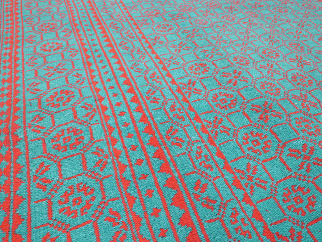 Vintage Persian Flatweave Kilim Room Size Carpet, No.29507 - Gss