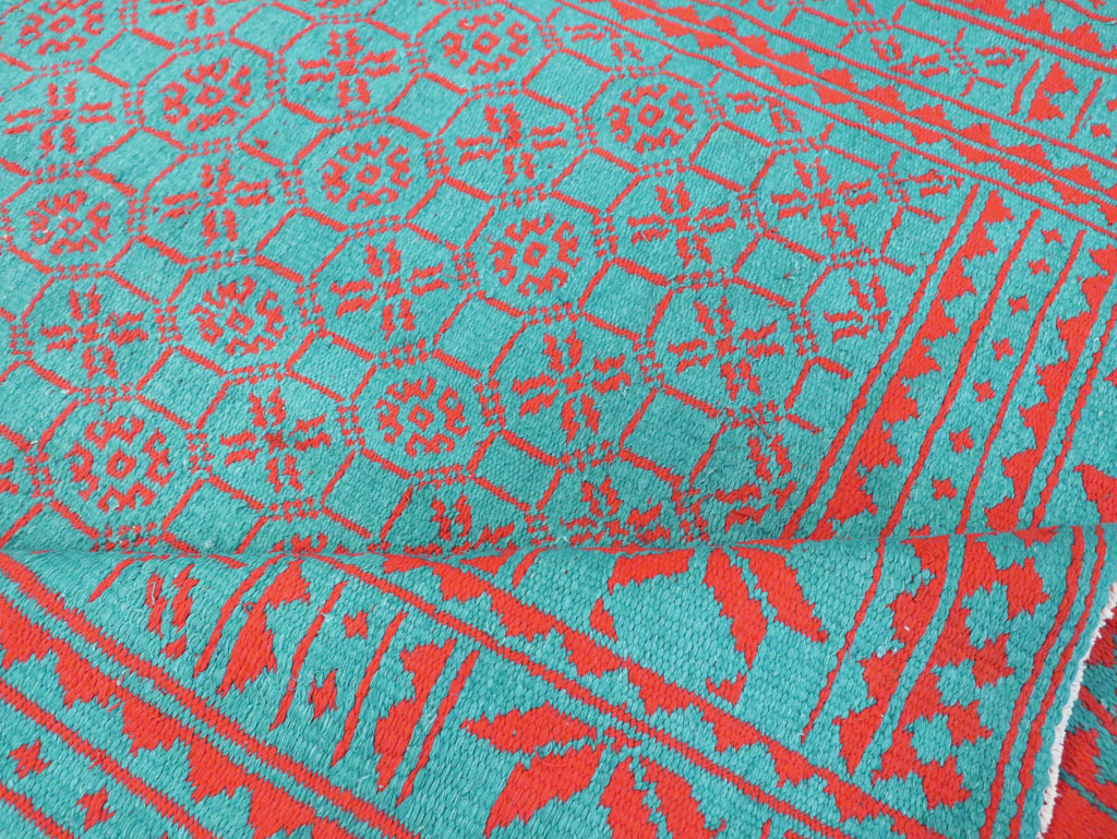 Vintage Persian Flatweave Kilim Room Size Carpet, No.29507 - Gss