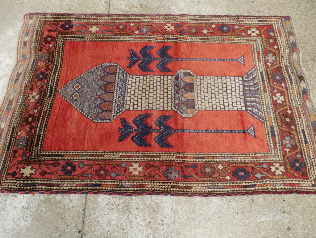 Vintage Central Asian Baluch Throw Rug, No.29517 - Gss