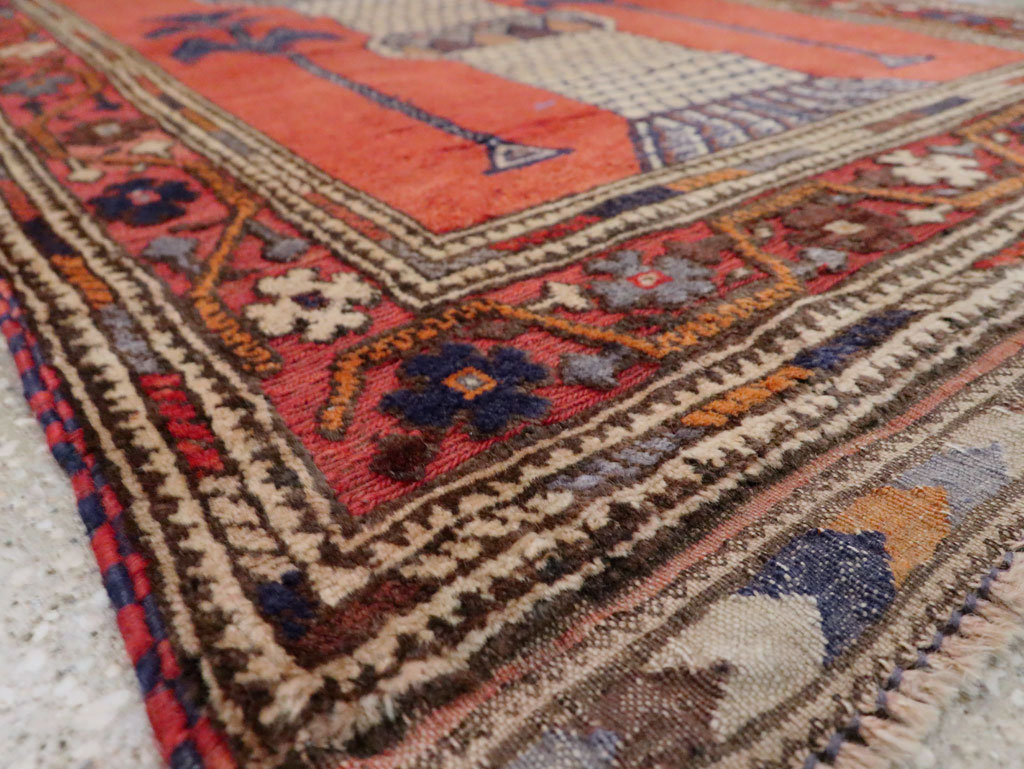 Vintage Central Asian Baluch Throw Rug, No.29517 - Gss