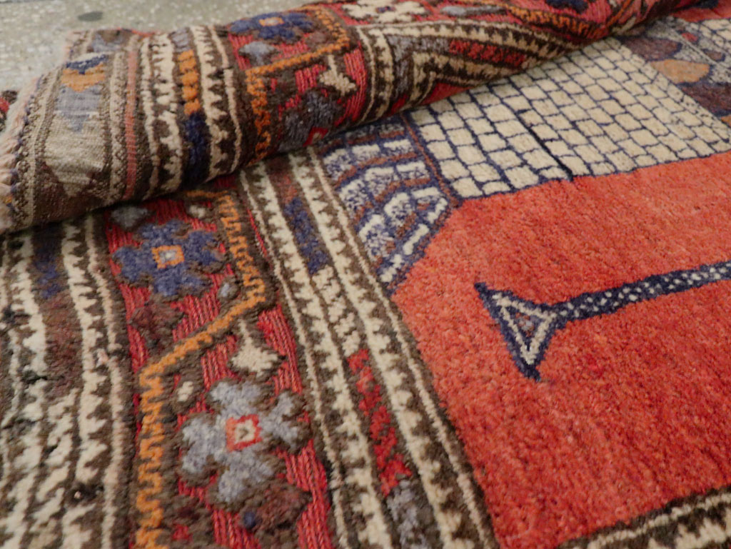 Vintage Central Asian Baluch Throw Rug, No.29517 - Gss
