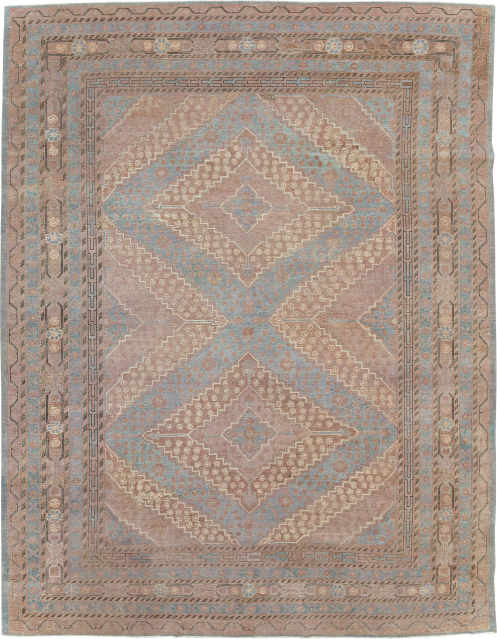 Antique East Turkestan Khotan Room Size Carpet, No.29518 - Gss