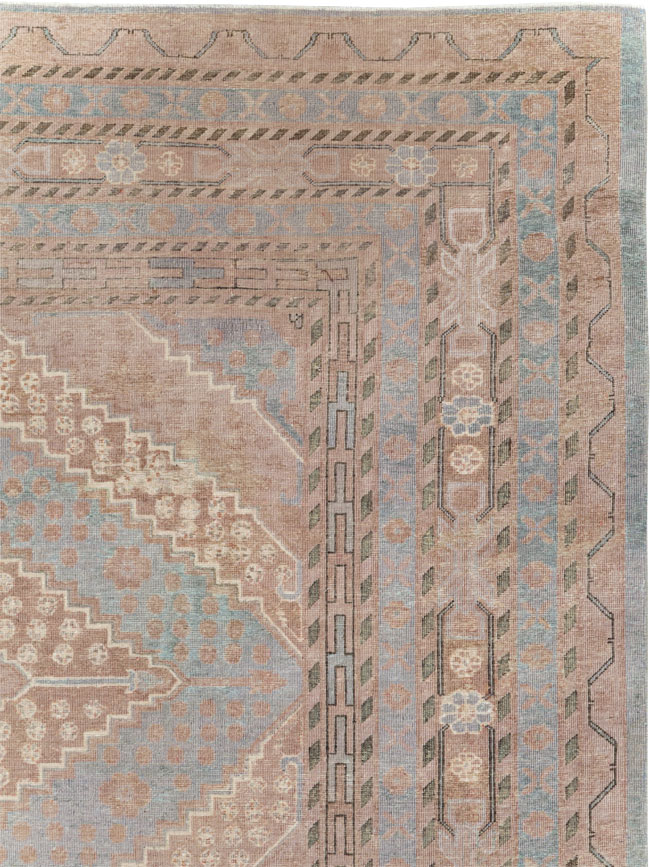 Antique East Turkestan Khotan Room Size Carpet, No.29518 - Gss