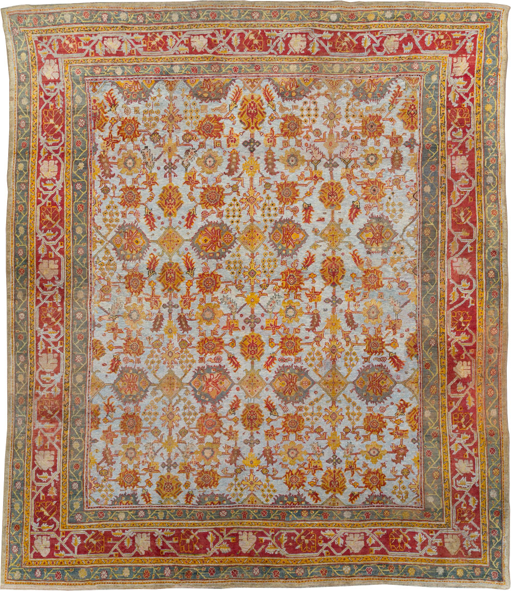 Antique Turkish Oushak Carpet, No.29519 - Gss