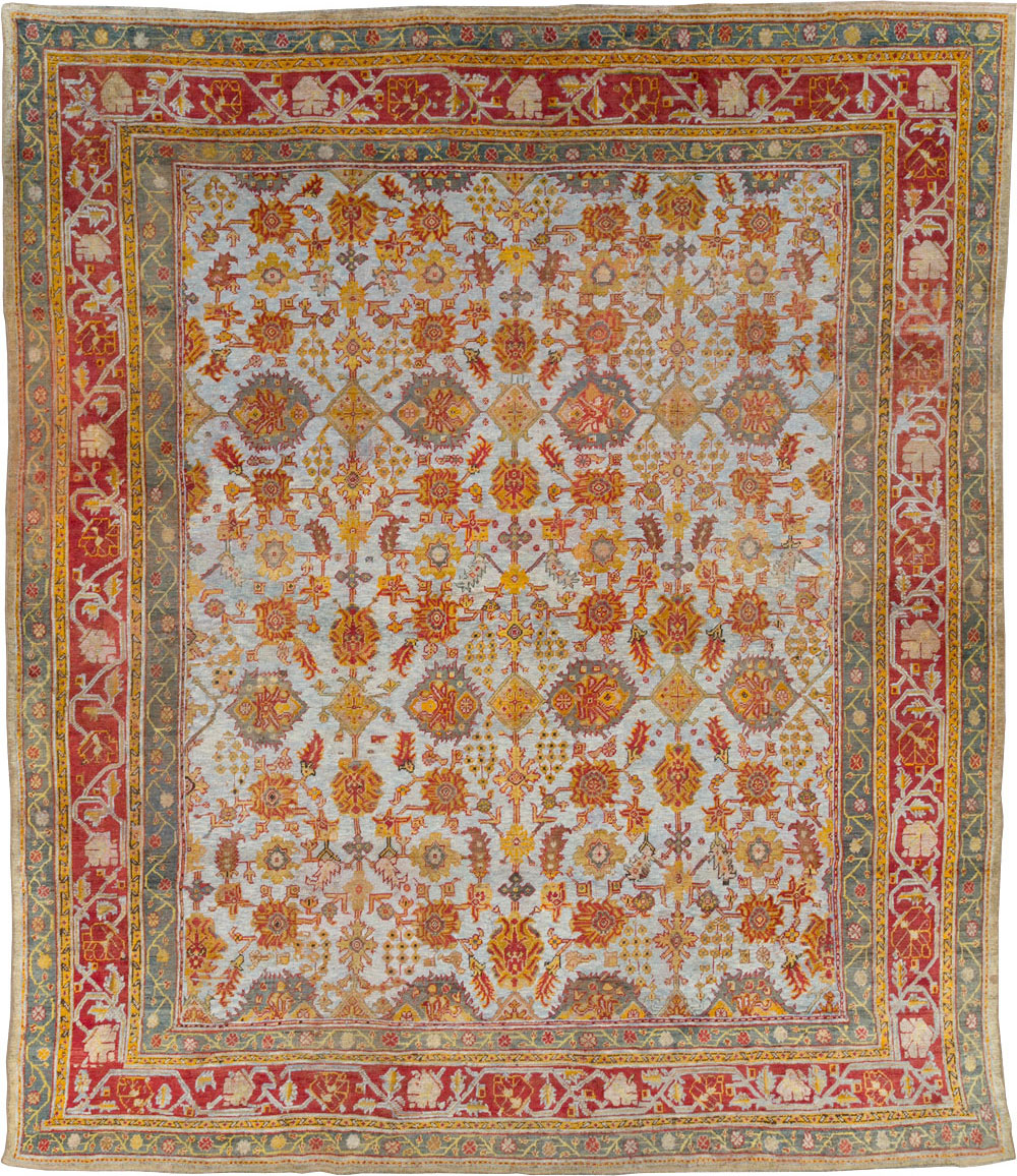 Antique Turkish Oushak Carpet, No.29519 - Gss