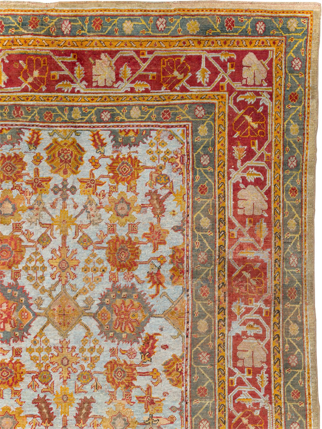Antique Turkish Oushak Carpet, No.29519 - Gss