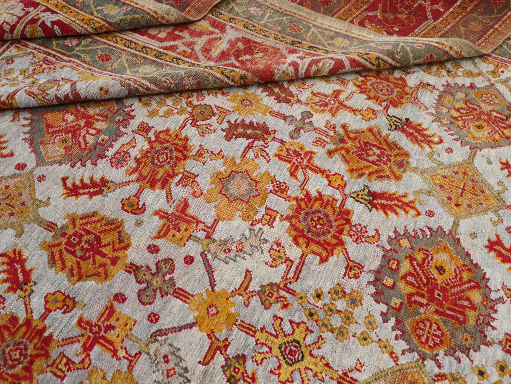 Antique Turkish Oushak Carpet, No.29519 - Gss