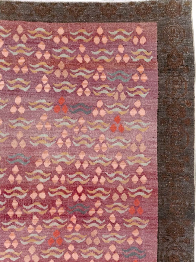 Vintage Turkish Cintamani Design Room Size Carpet, No.29529 - Gss