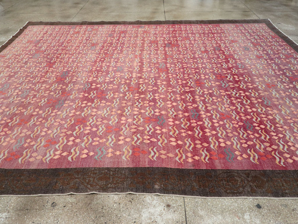 Vintage Turkish Cintamani Design Room Size Carpet, No.29529 - Gss