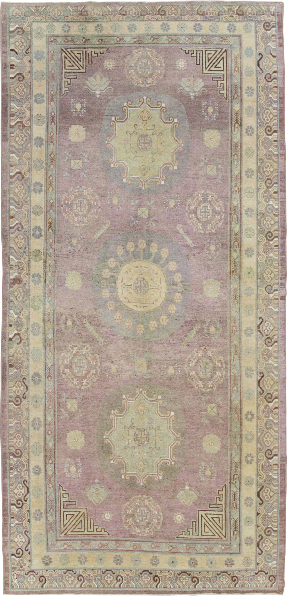 Antique East Turkestan Khotan Gallery Carpet, No.29531 - Gss