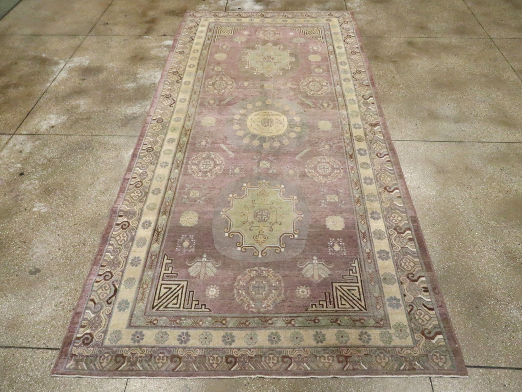 Antique East Turkestan Khotan Gallery Carpet, No.29531 - Gss