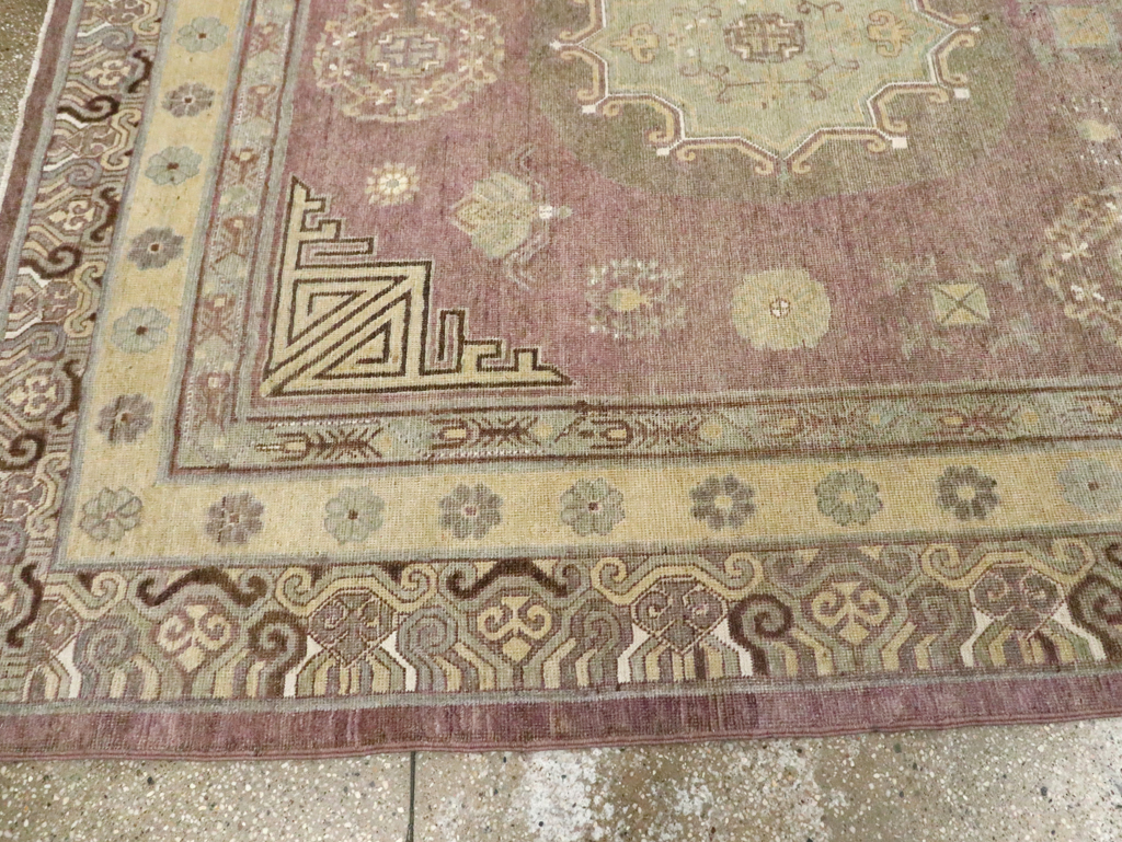 Antique East Turkestan Khotan Gallery Carpet, No.29531 - Gss