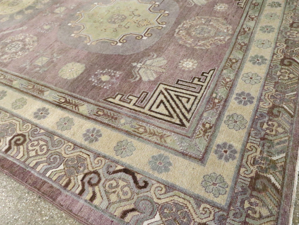 Antique East Turkestan Khotan Gallery Carpet, No.29531 - Gss