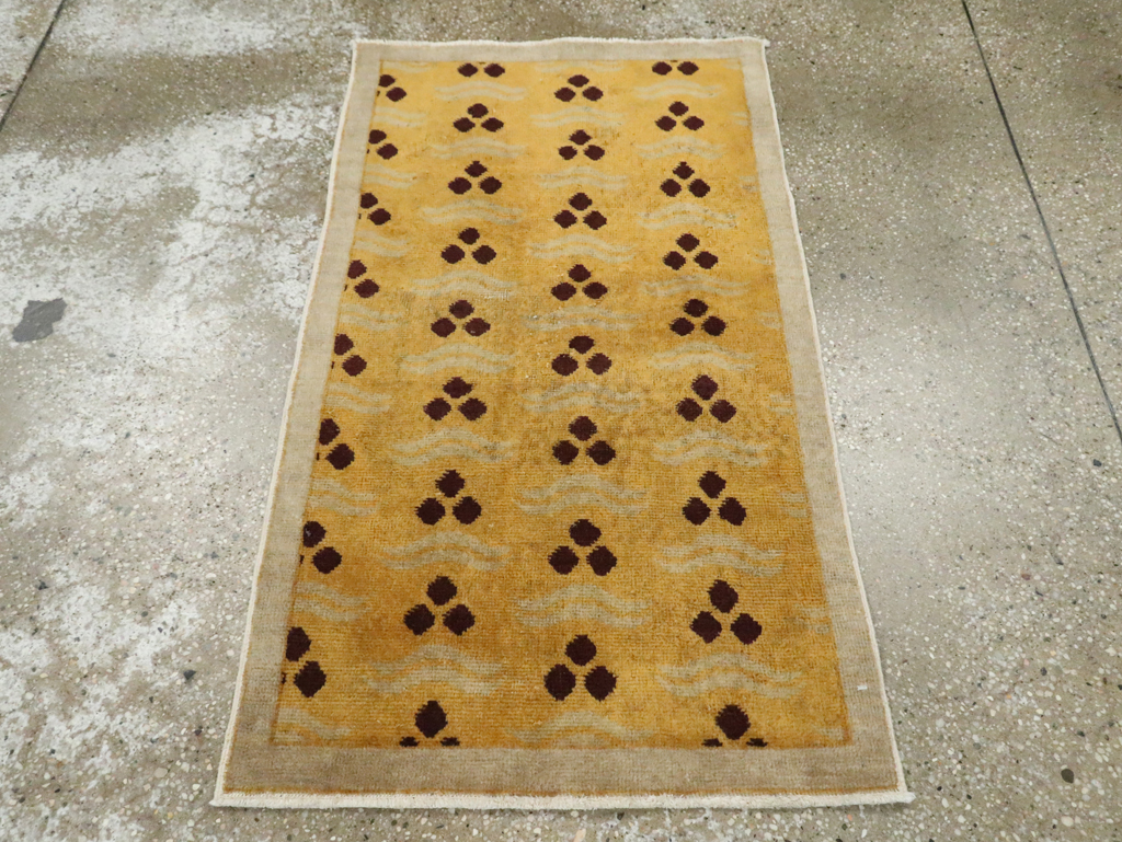 Vintage Anatolian Deco Rug, No.29543 - Gss