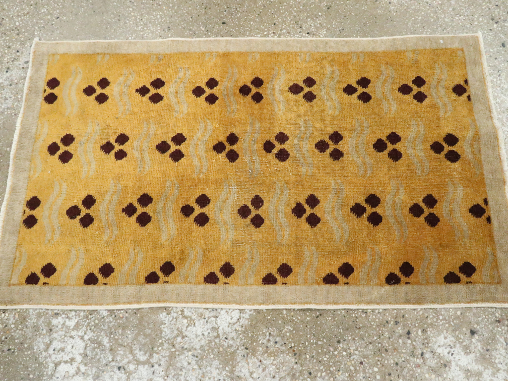 Vintage Anatolian Deco Rug, No.29543 - Gss